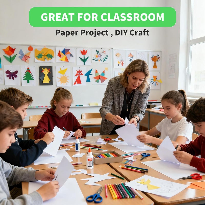 Lalutte 50Pcs White Poster Board 22"X28", 250 GSM Thickness Poster Paper, Glossy& Matte Side Large Posterboard, Poster Board Bulk For School Arts Crafts,Project Presentations,Drawing,Office,Displays,Signs - Image 2